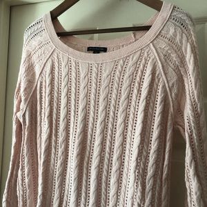 Baby Pink 3/4 Length Sleeve American Eagle Sweater